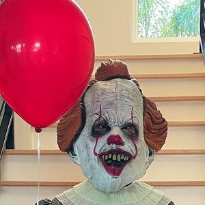 IT Movie Pennywise Overhead Latex Mask Costume ADULT